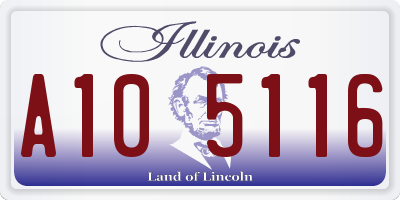 IL license plate A105116
