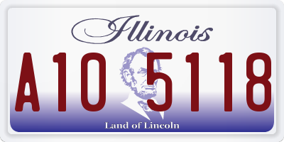 IL license plate A105118