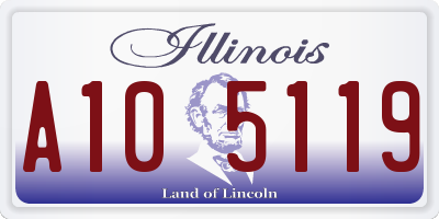 IL license plate A105119