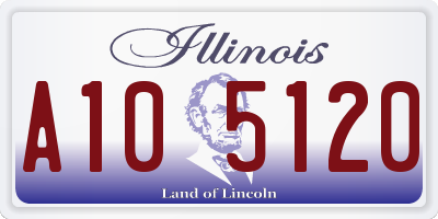 IL license plate A105120
