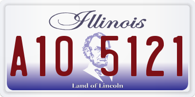 IL license plate A105121
