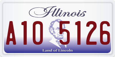 IL license plate A105126