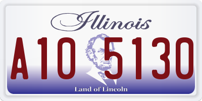 IL license plate A105130