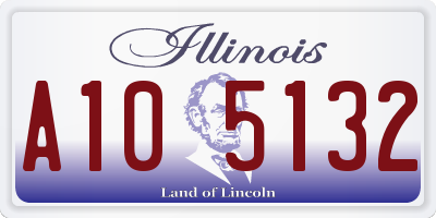 IL license plate A105132