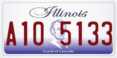 IL license plate A105133