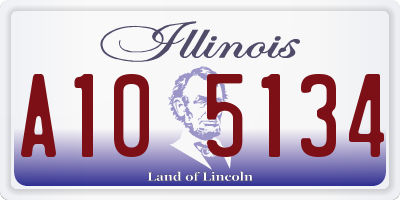 IL license plate A105134