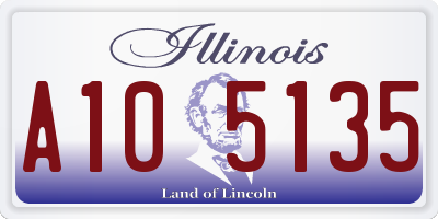 IL license plate A105135
