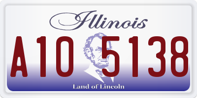IL license plate A105138