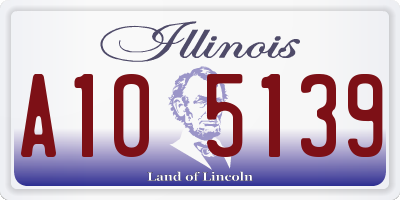 IL license plate A105139