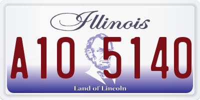 IL license plate A105140