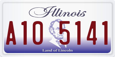 IL license plate A105141