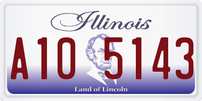 IL license plate A105143