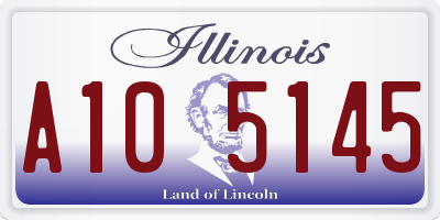IL license plate A105145