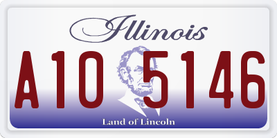 IL license plate A105146