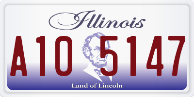 IL license plate A105147