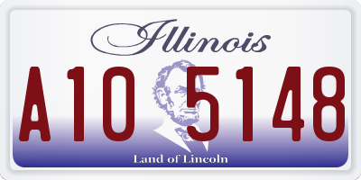 IL license plate A105148