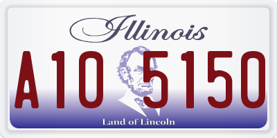 IL license plate A105150