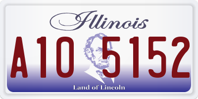 IL license plate A105152