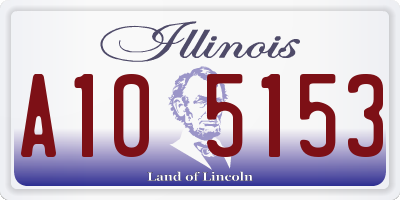 IL license plate A105153