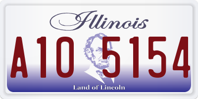 IL license plate A105154