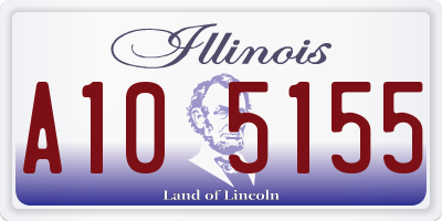 IL license plate A105155