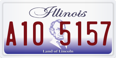IL license plate A105157