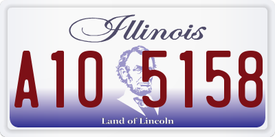 IL license plate A105158