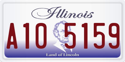 IL license plate A105159