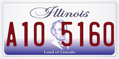 IL license plate A105160