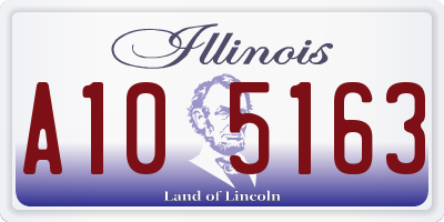 IL license plate A105163