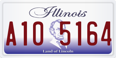 IL license plate A105164