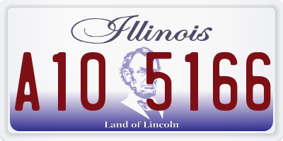 IL license plate A105166