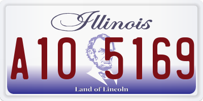 IL license plate A105169