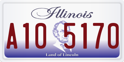 IL license plate A105170