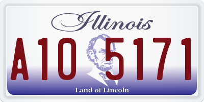 IL license plate A105171