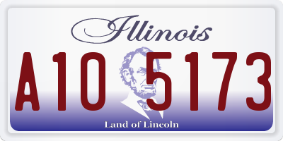 IL license plate A105173