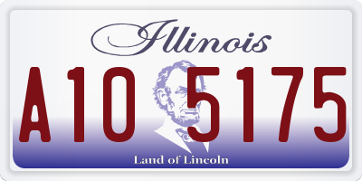 IL license plate A105175