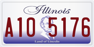 IL license plate A105176