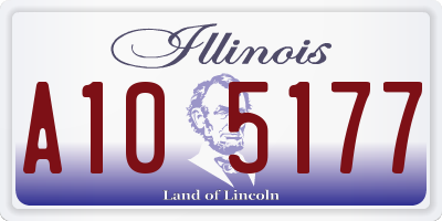 IL license plate A105177