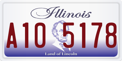 IL license plate A105178