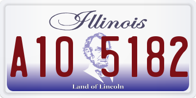 IL license plate A105182