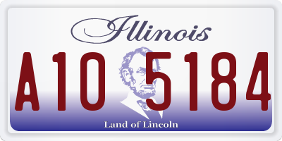 IL license plate A105184
