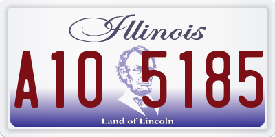 IL license plate A105185