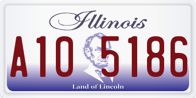 IL license plate A105186