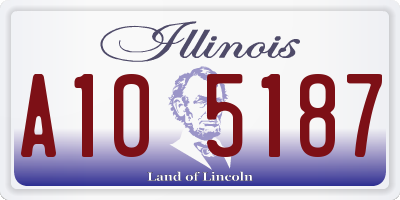 IL license plate A105187