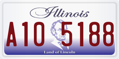 IL license plate A105188