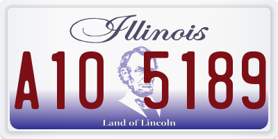 IL license plate A105189
