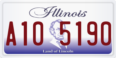 IL license plate A105190