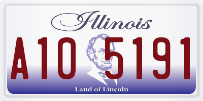 IL license plate A105191