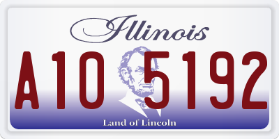 IL license plate A105192